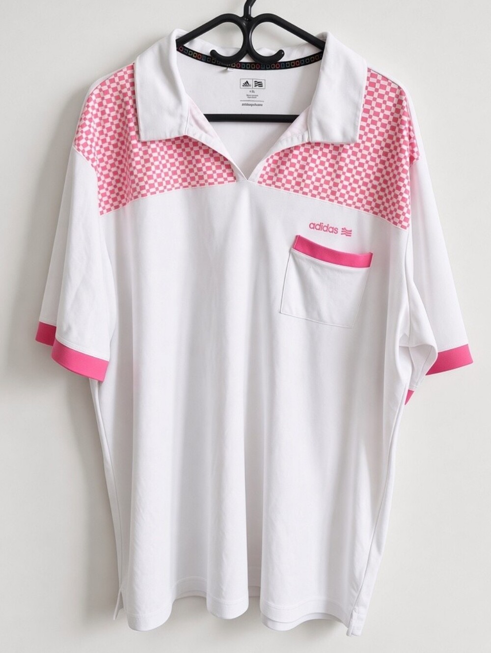 Pink Classic Adidas Golf Polo Shirt– Size 2XL - Picture 2 of 4